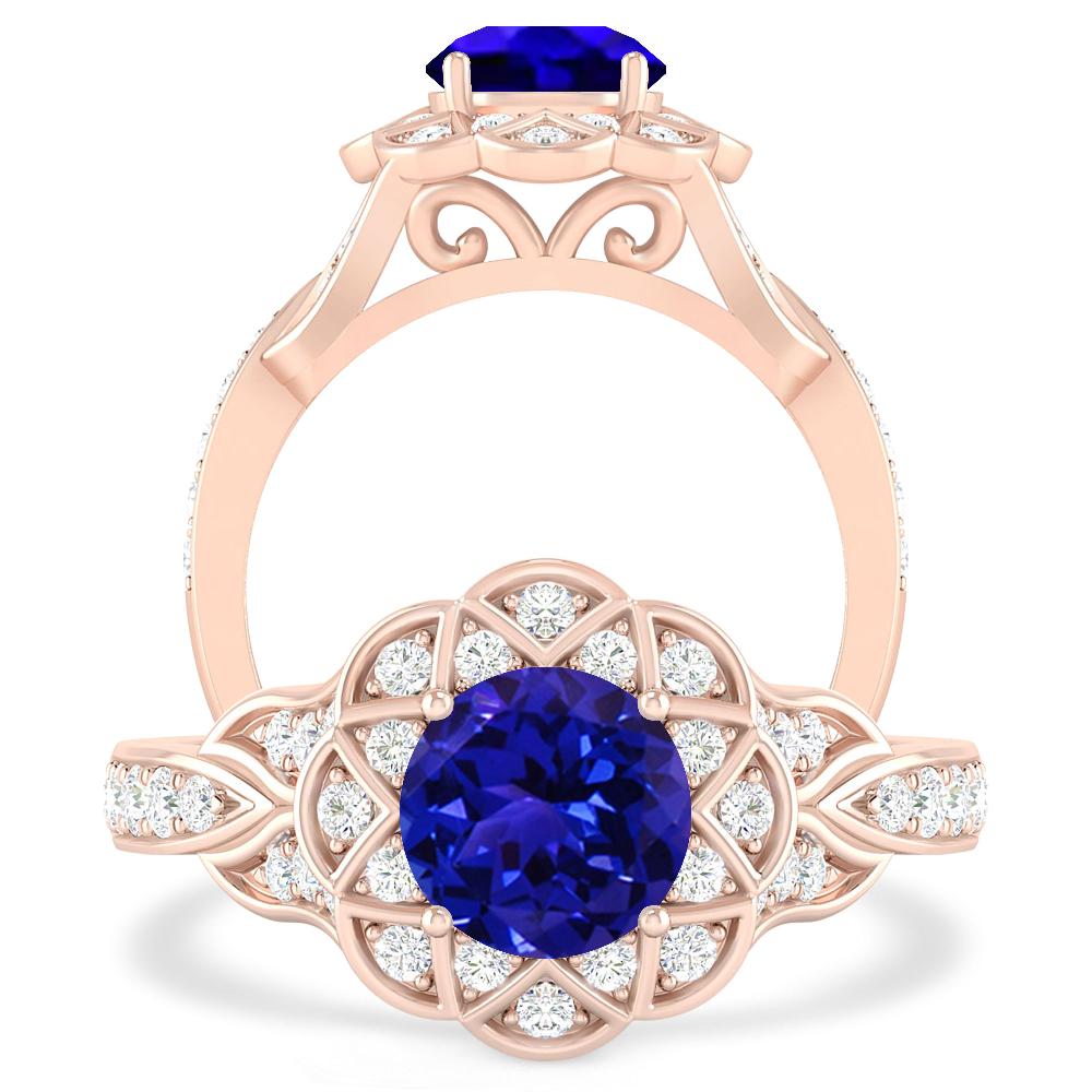 Rose Gold - Tanzanite