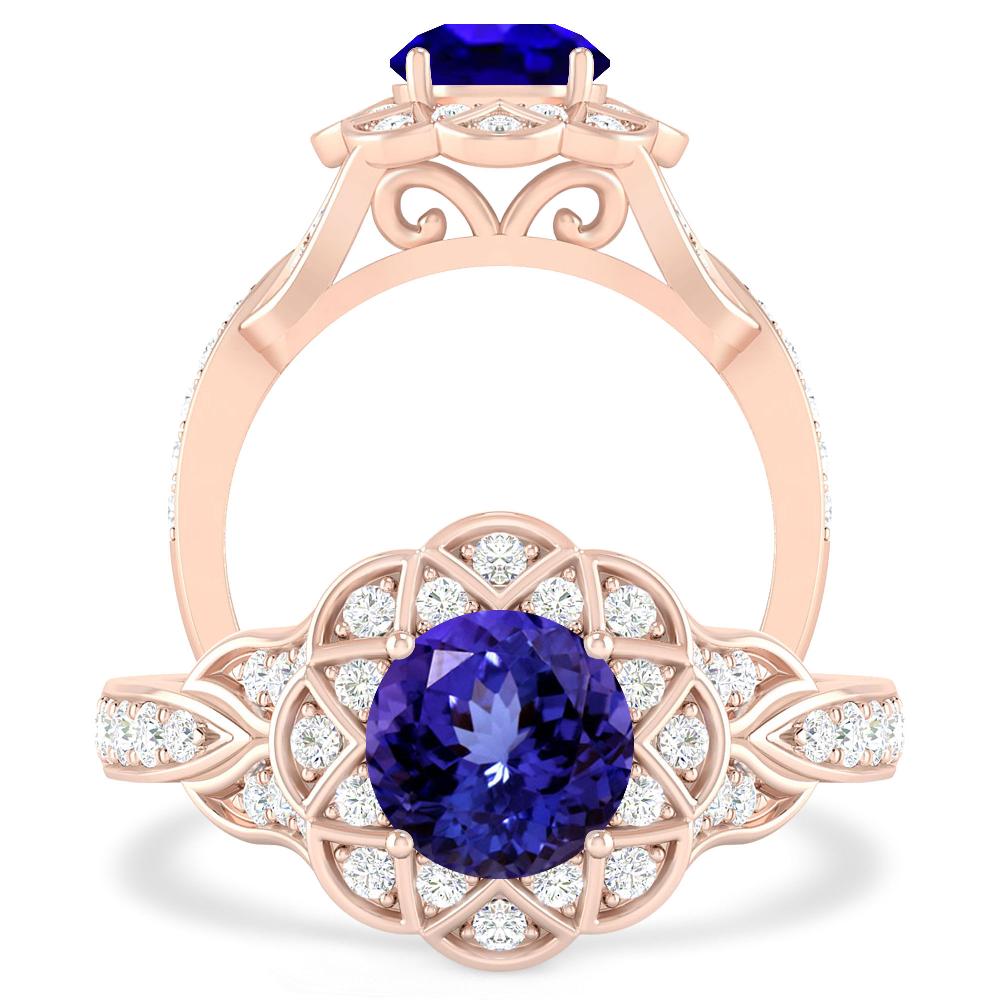 Rose Gold - Tanzanite