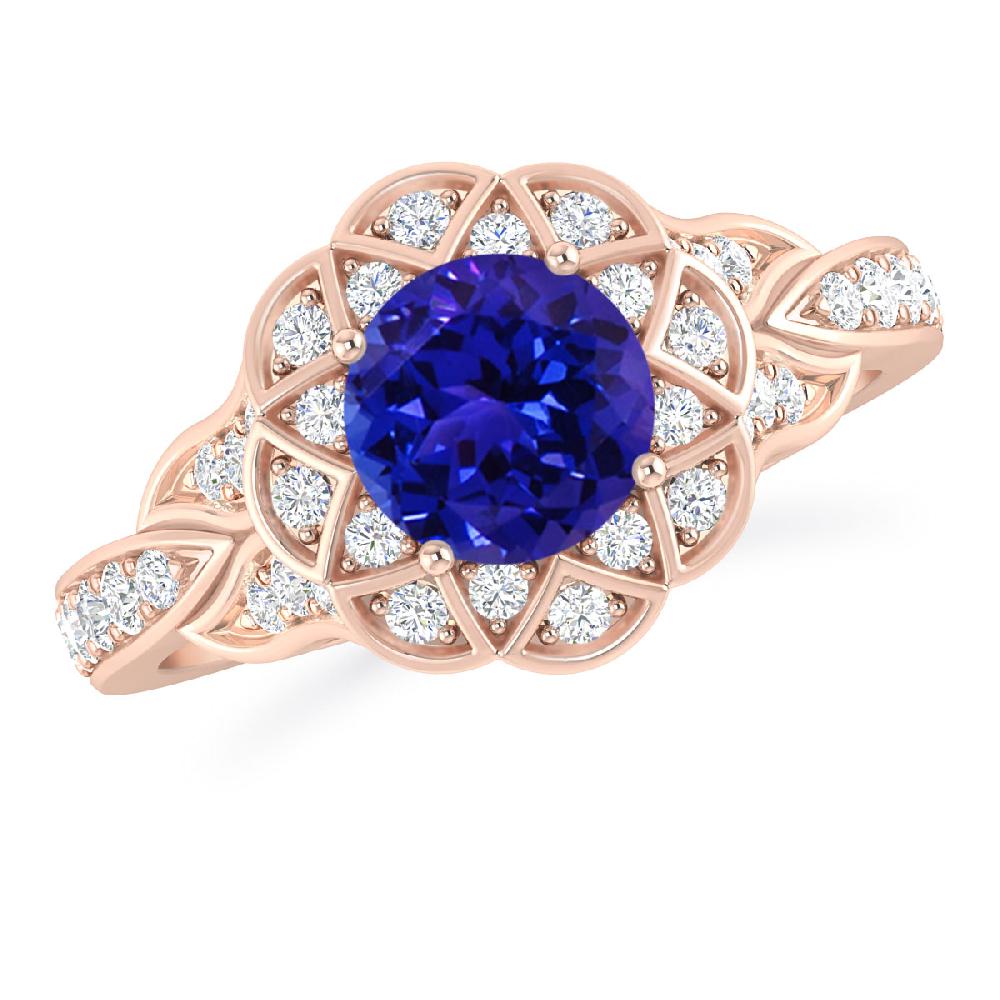 Rose Gold - Tanzanite