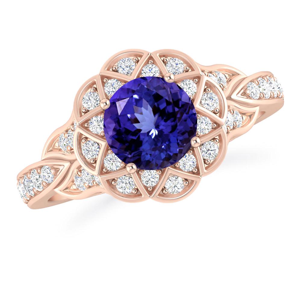 Rose Gold - Tanzanite