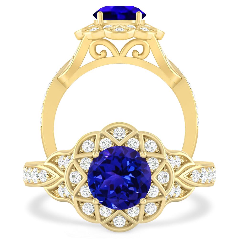 Yellow Gold - Tanzanite