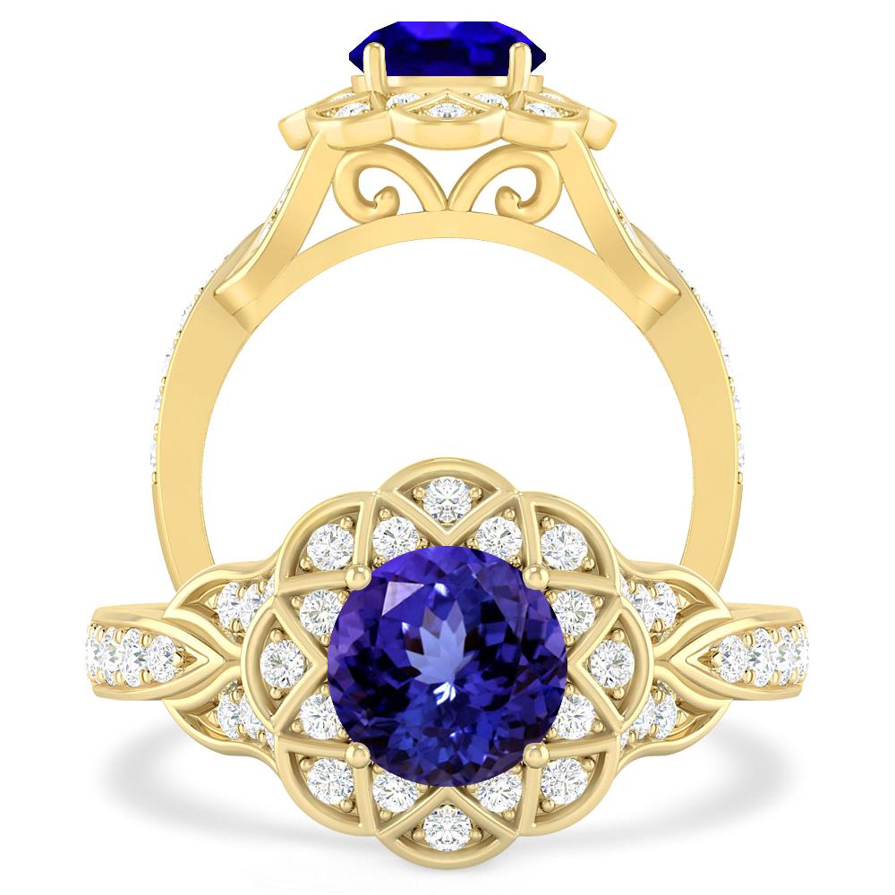 Yellow Gold - Tanzanite