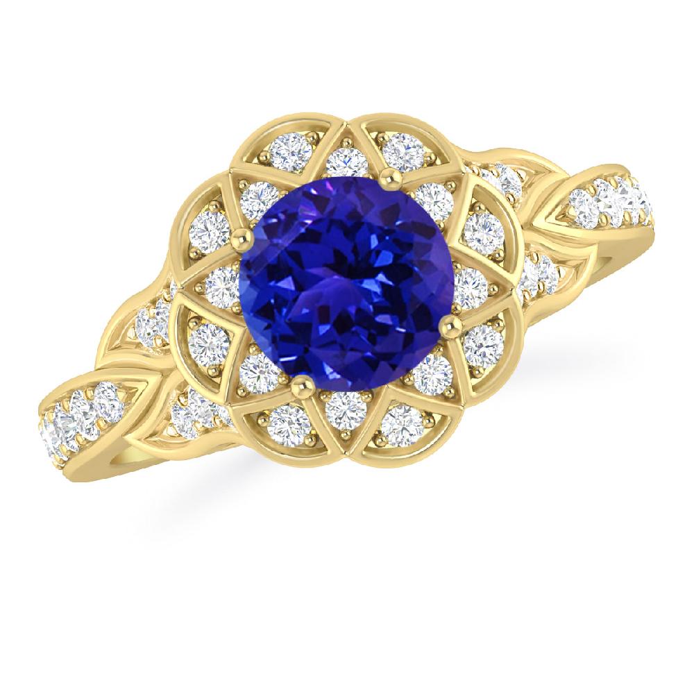 Yellow Gold - Tanzanite