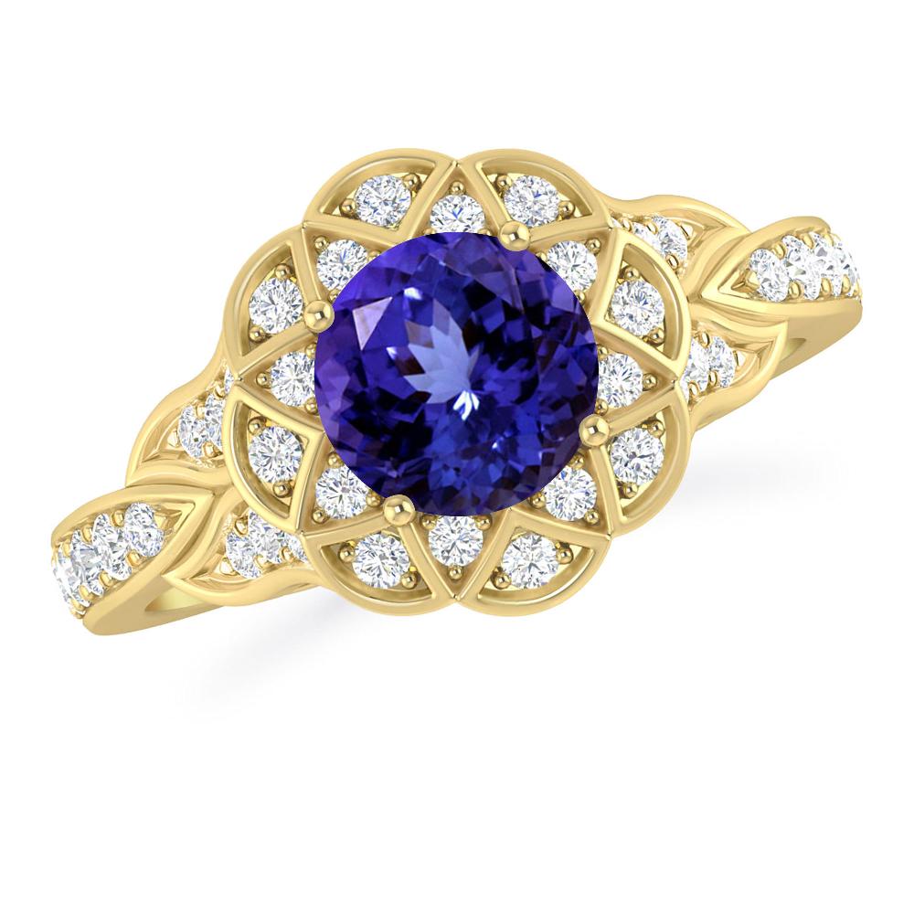 Yellow Gold - Tanzanite