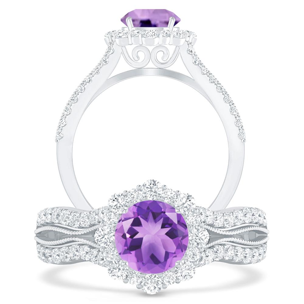 White Gold - Amethyst