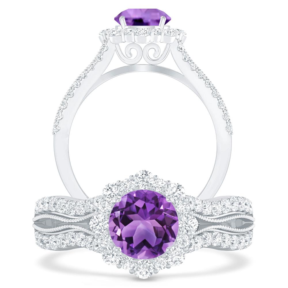 White Gold - Amethyst