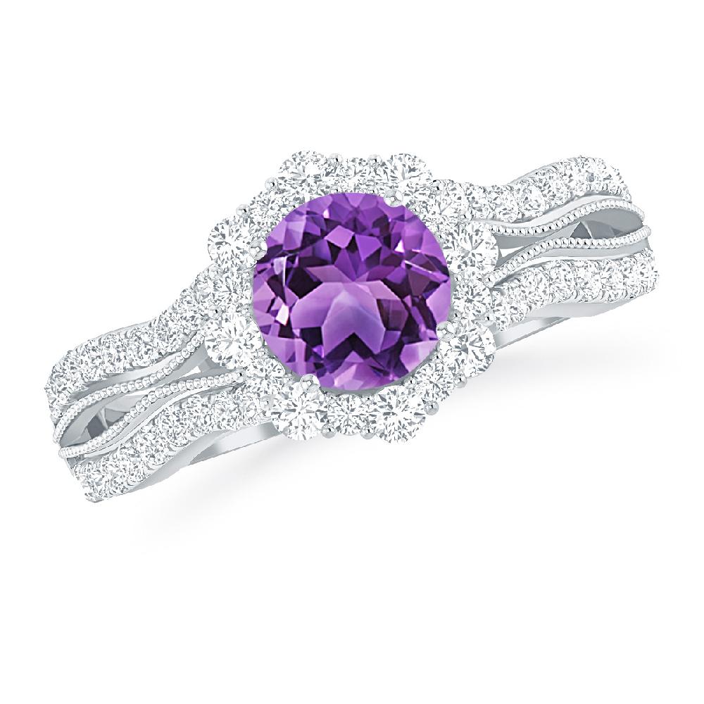 White Gold - Amethyst