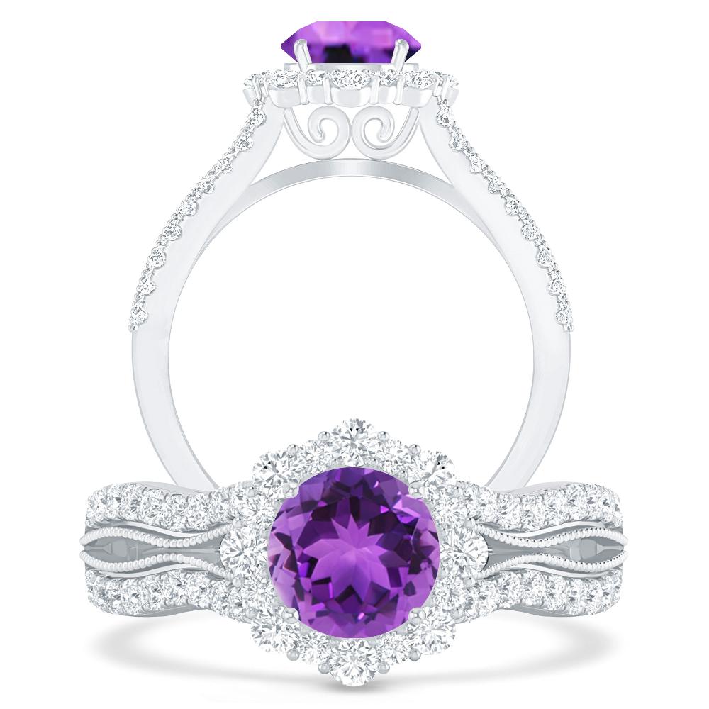 White Gold - Amethyst