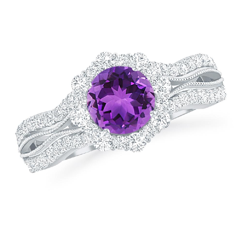 White Gold - Amethyst