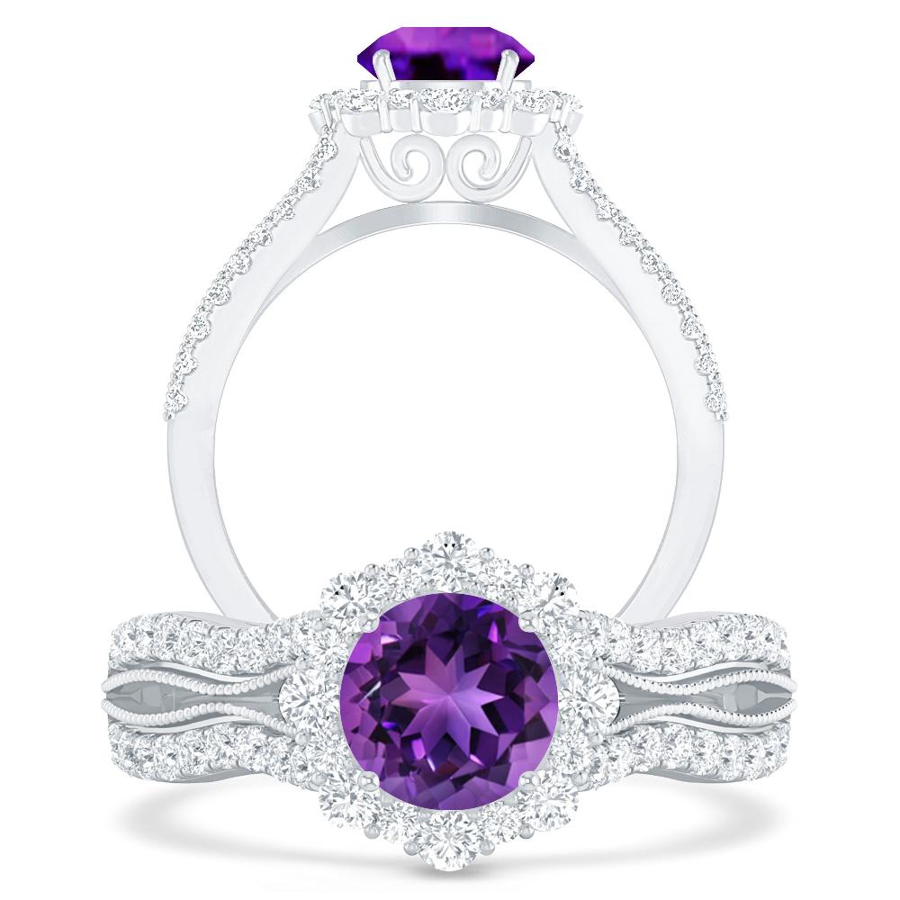 White Gold - Amethyst