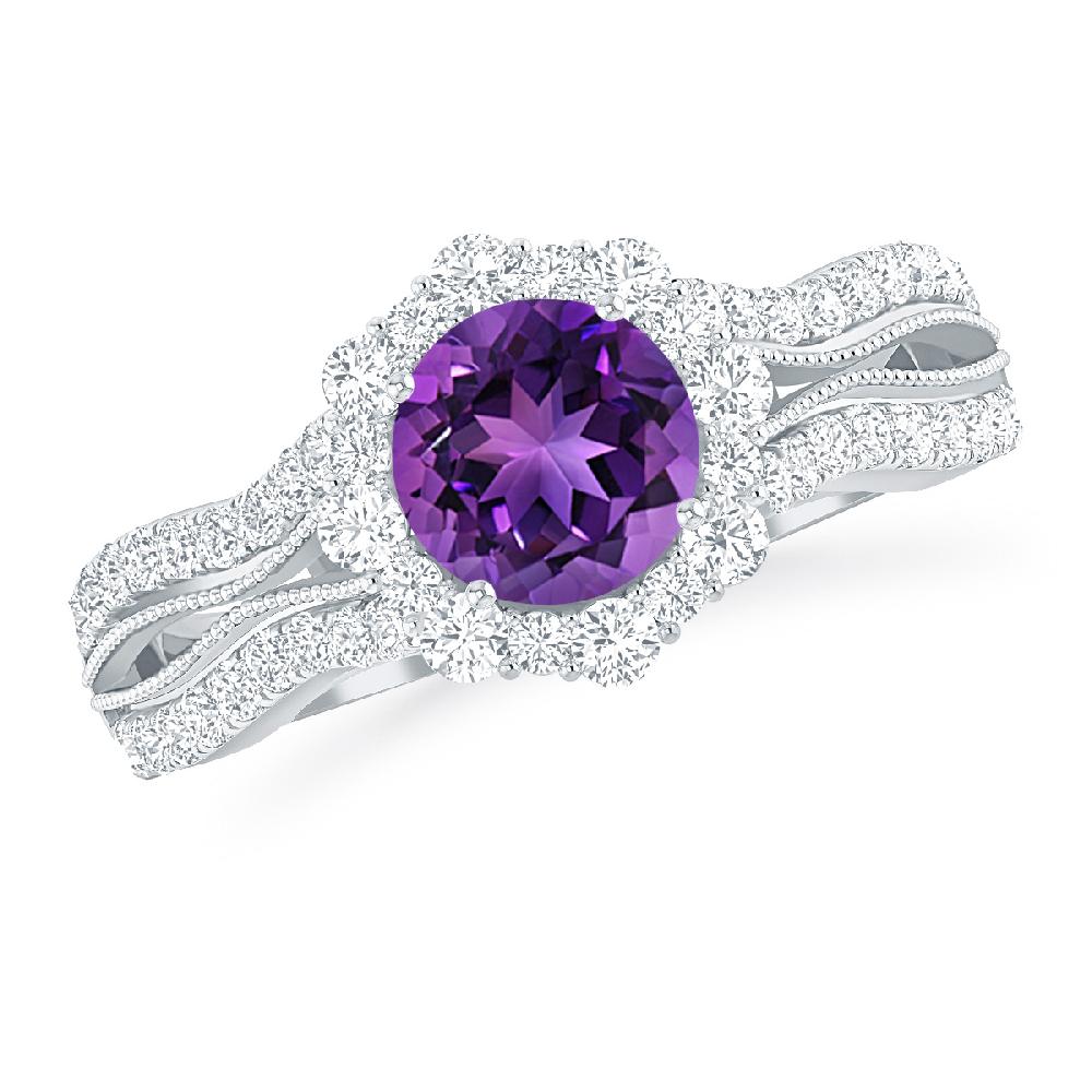 White Gold - Amethyst