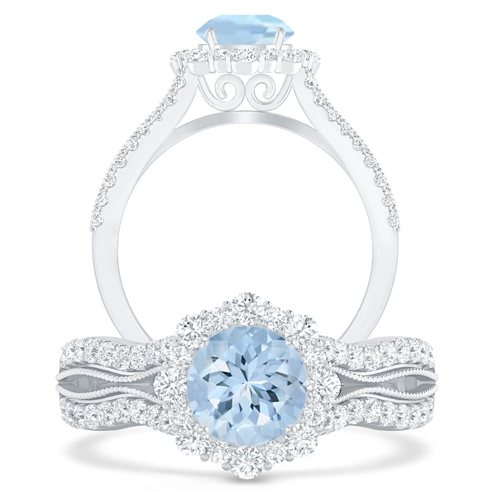 White Gold - Aquamarine