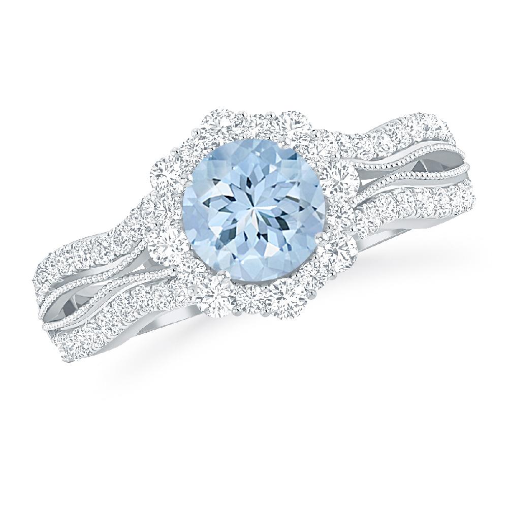 White Gold - Aquamarine