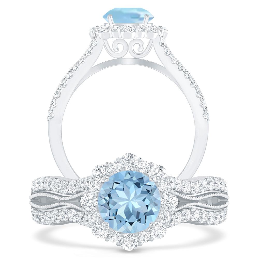 White Gold - Aquamarine