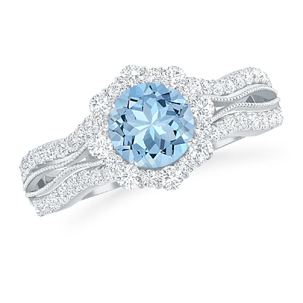 White Gold - Aquamarine