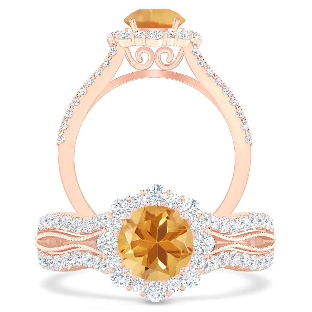 Rose Gold - Citrine