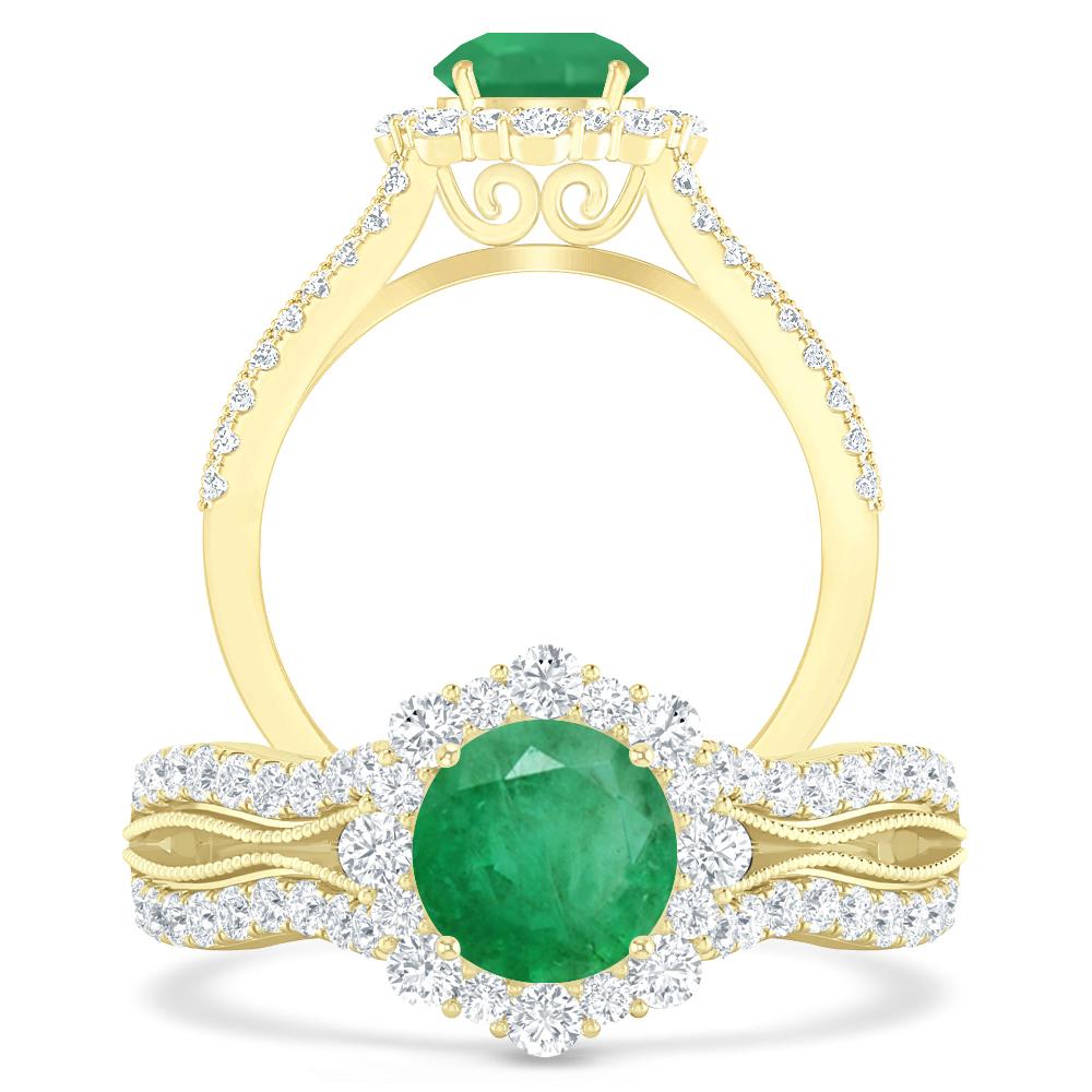 Yellow Gold - Emerald