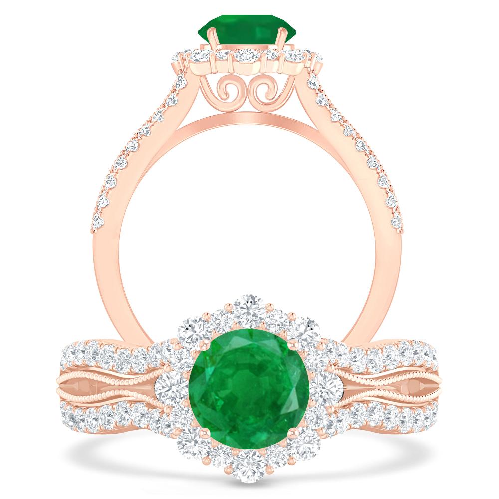 Rose Gold - Emerald