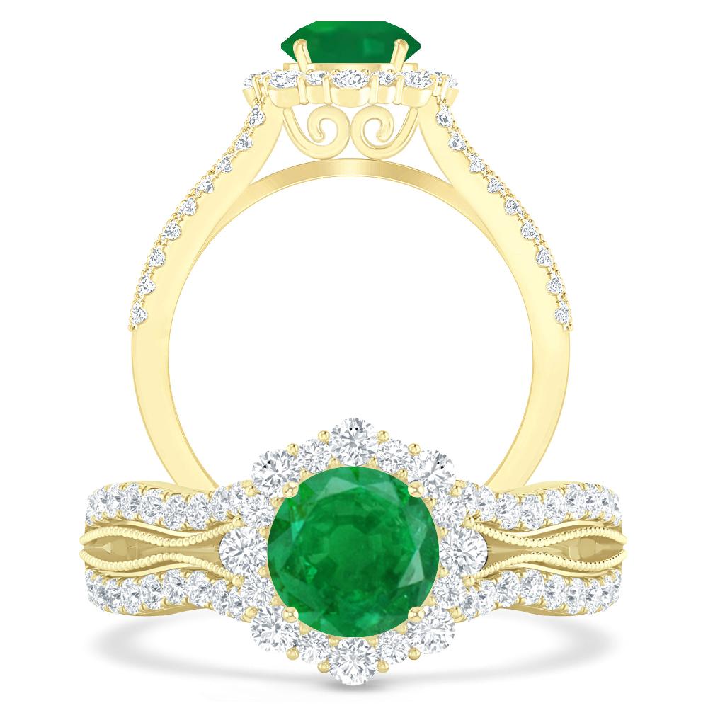 Yellow Gold - Emerald