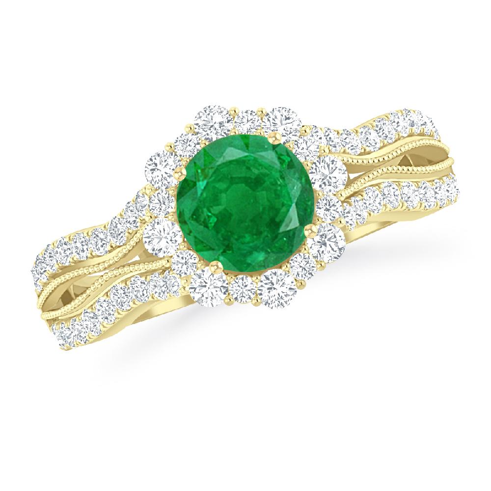 Yellow Gold - Emerald