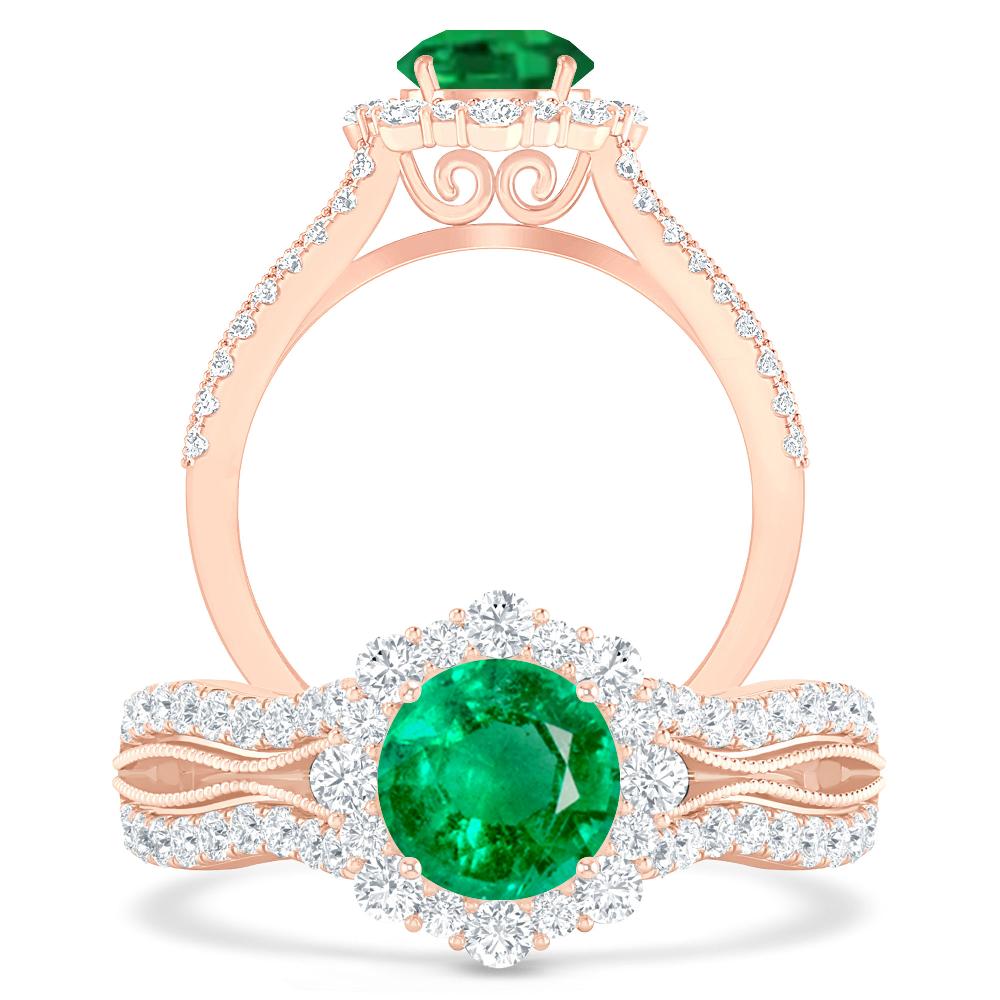 Rose Gold - Emerald