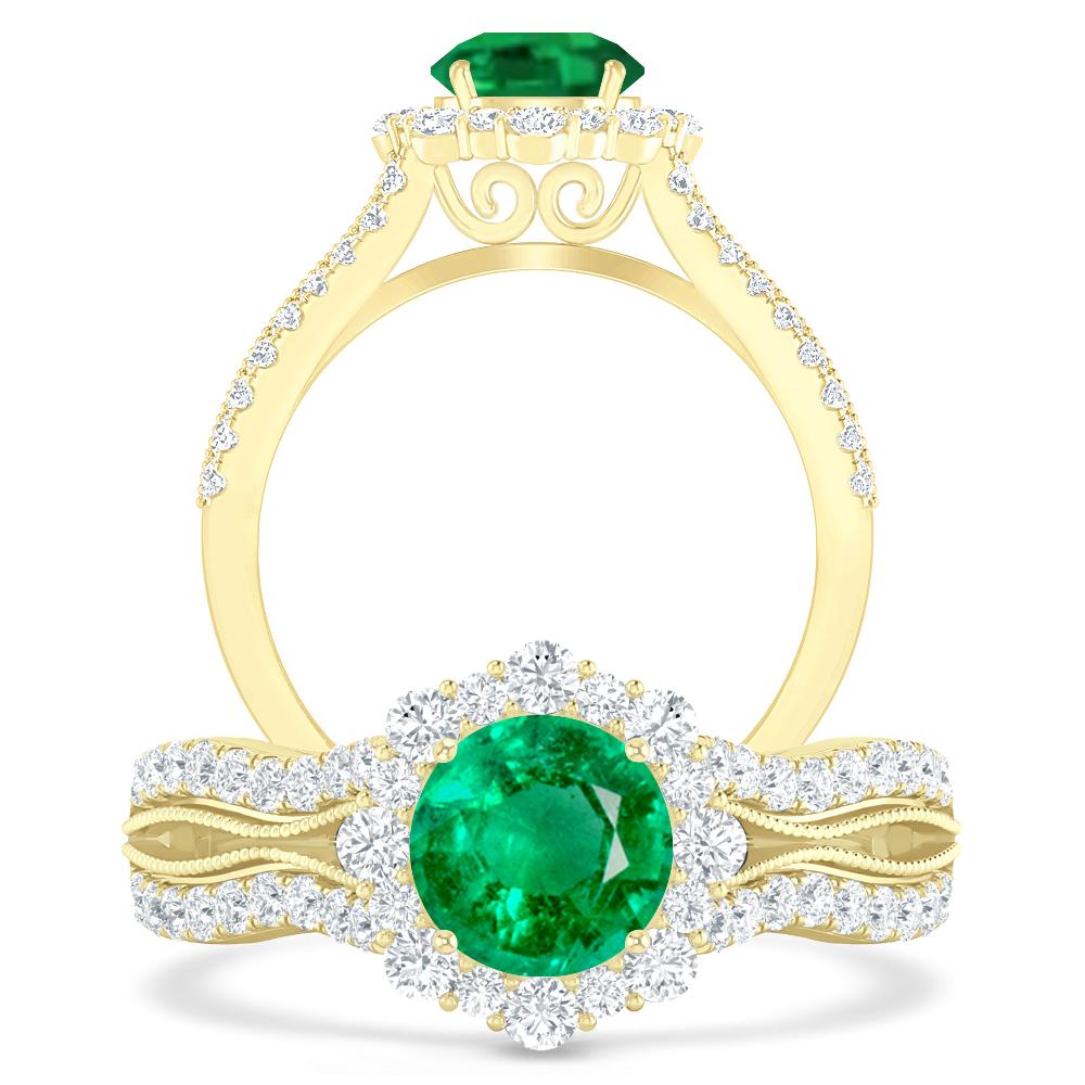 Yellow Gold - Emerald