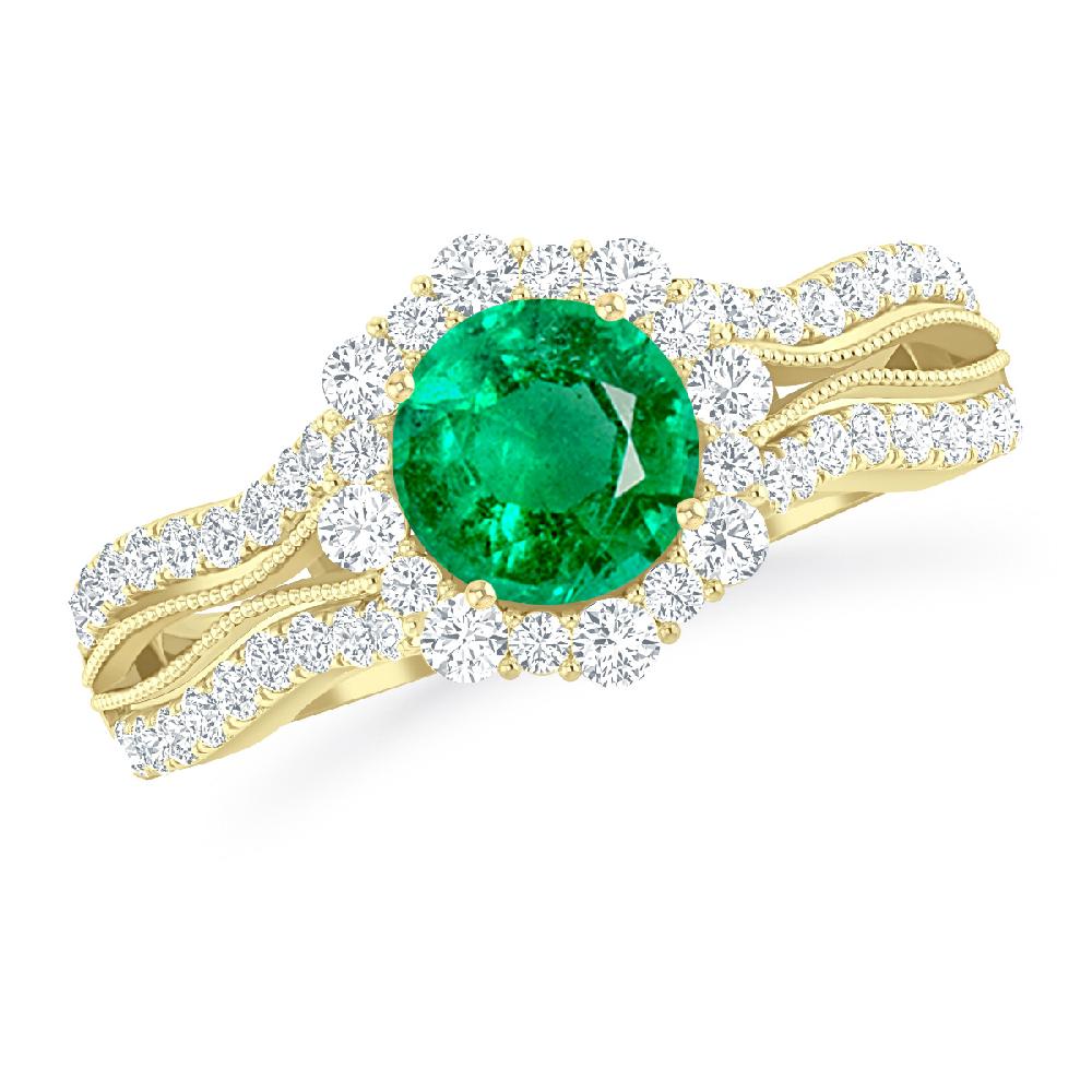 Yellow Gold - Emerald