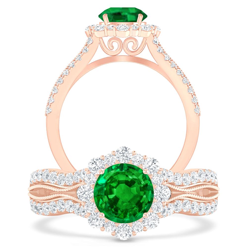 Rose Gold - Emerald