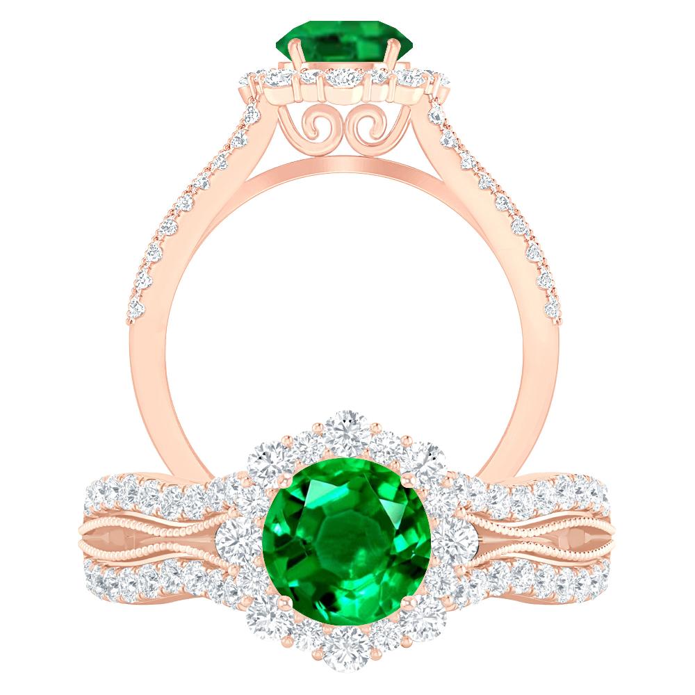 Rose Gold - Emerald