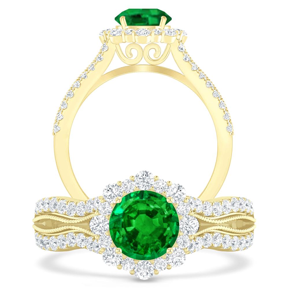 Yellow Gold - Emerald