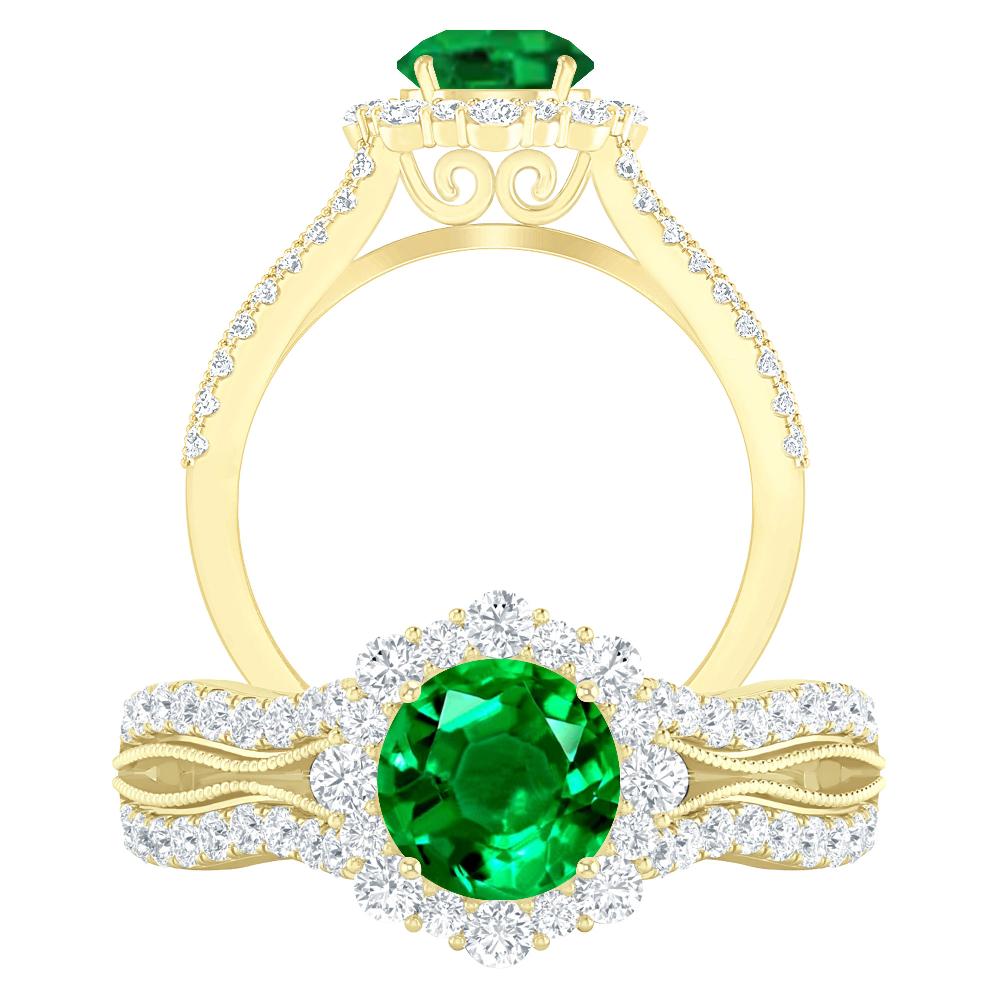 Yellow Gold - Emerald