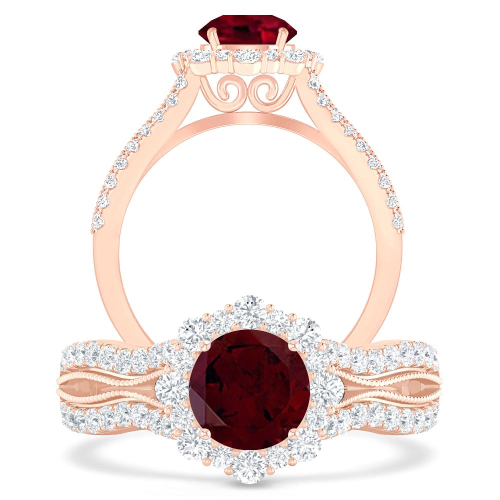 Rose Gold - Garnet