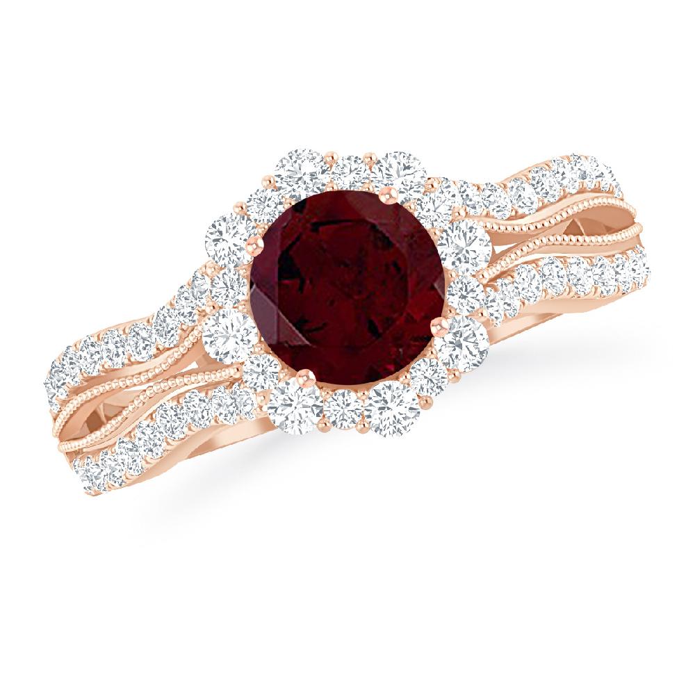 Rose Gold - Garnet