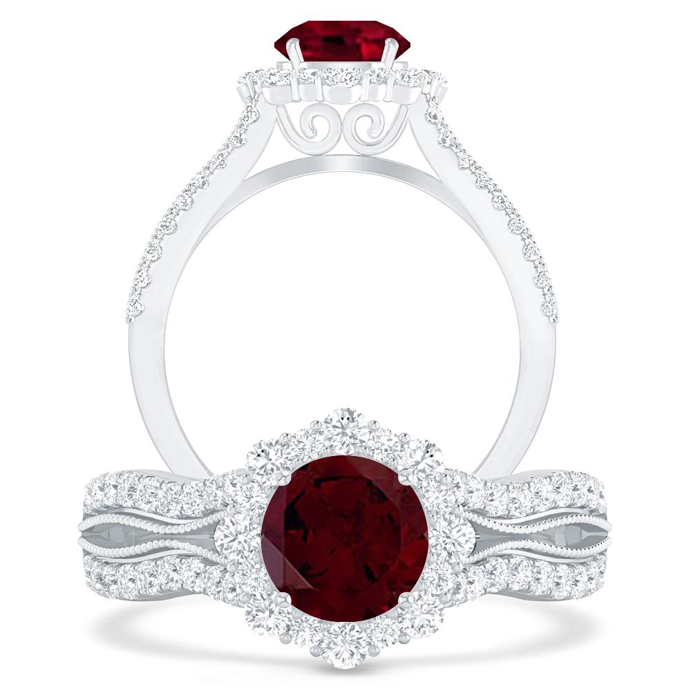 White Gold - Garnet