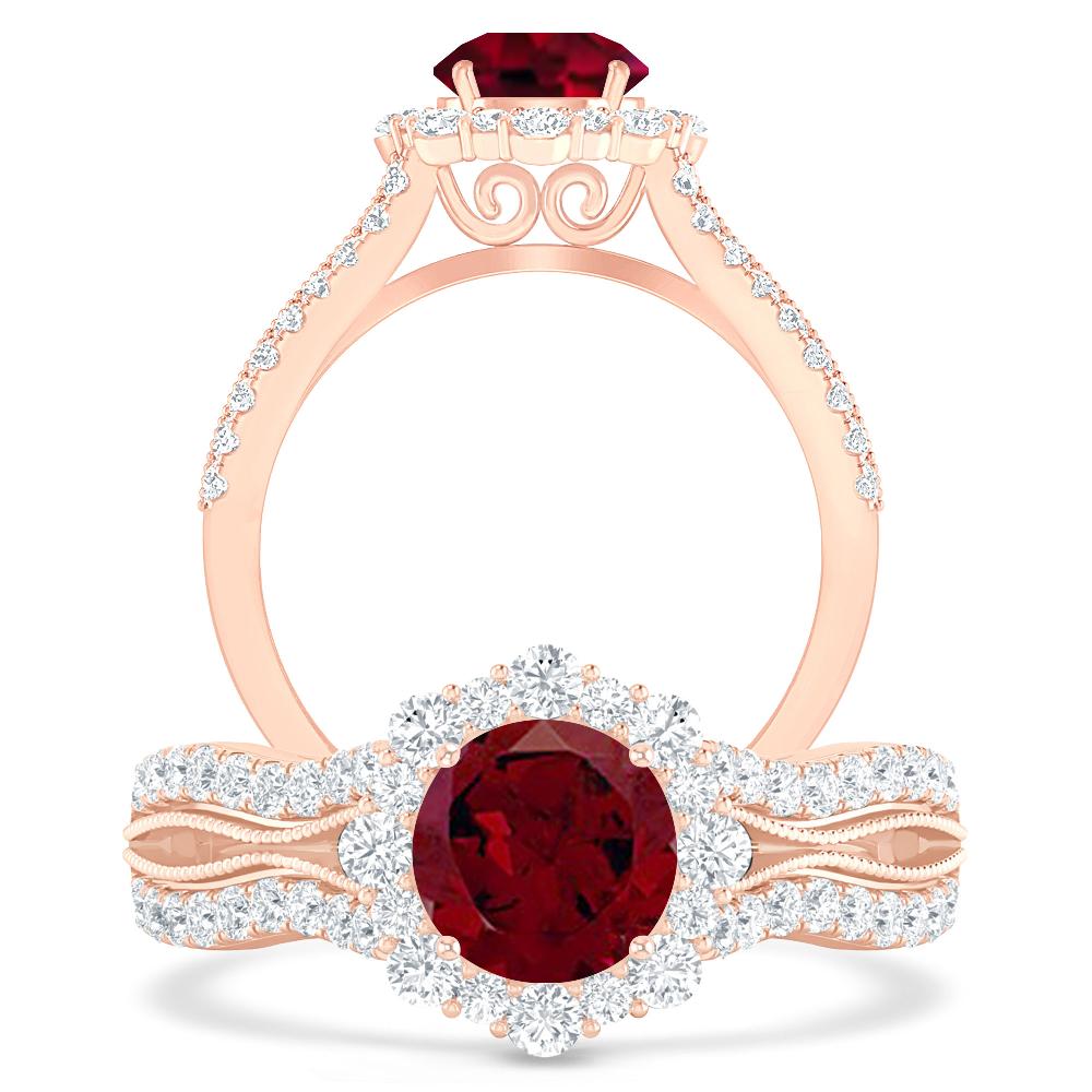 Rose Gold - Garnet