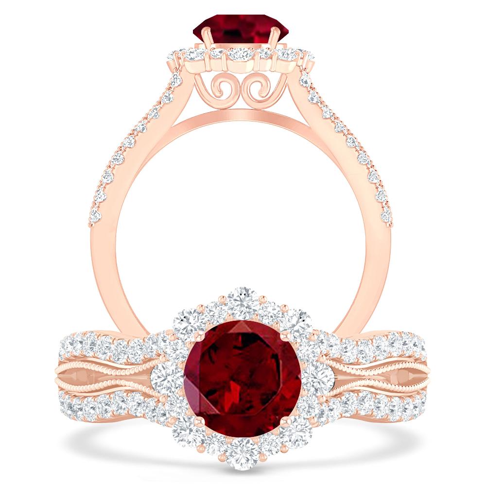 Rose Gold - Garnet