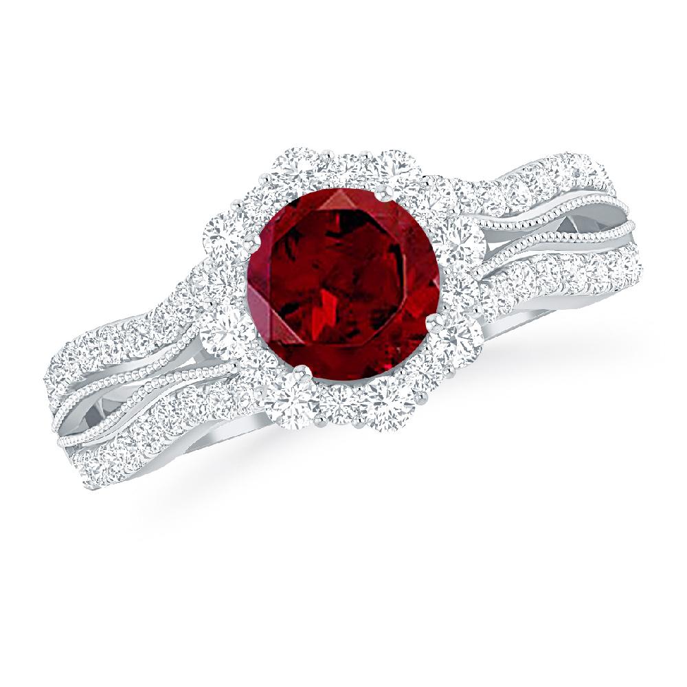 White Gold - Garnet