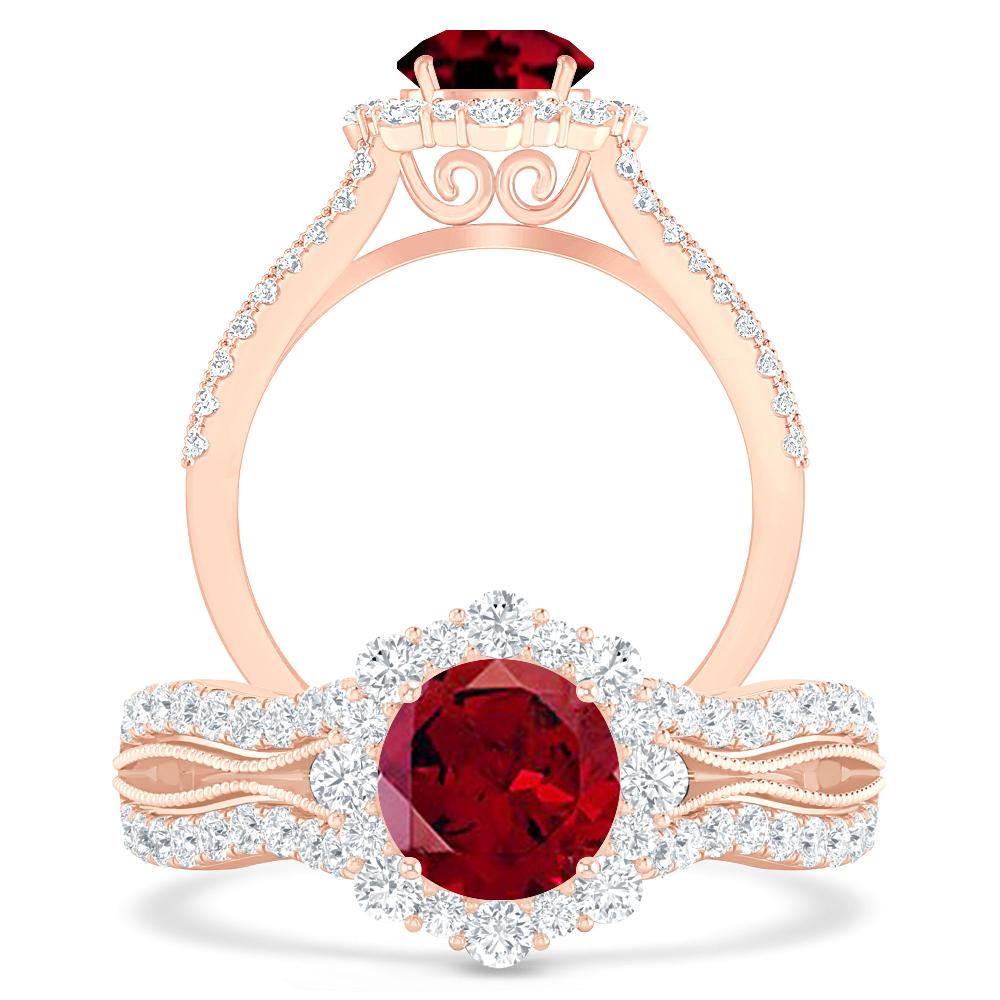 Rose Gold - Garnet