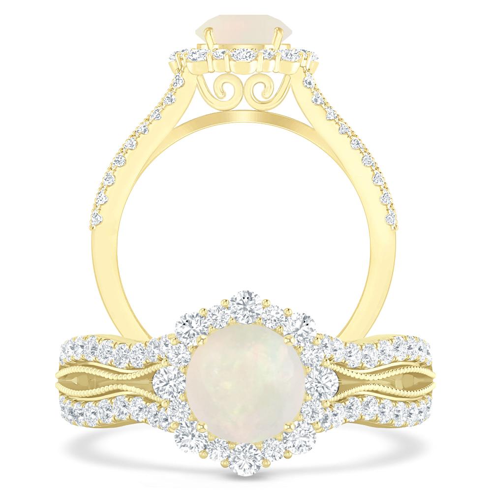 Yellow Gold - Opal