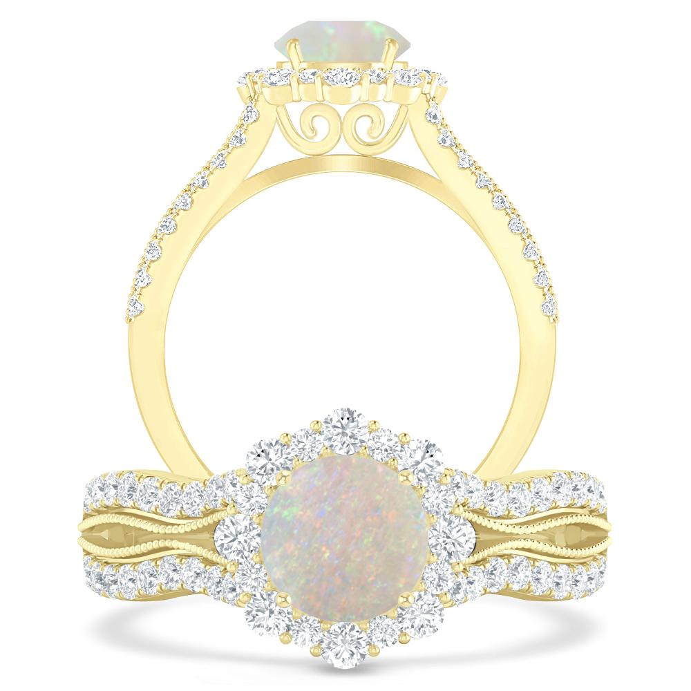 Yellow Gold - Opal