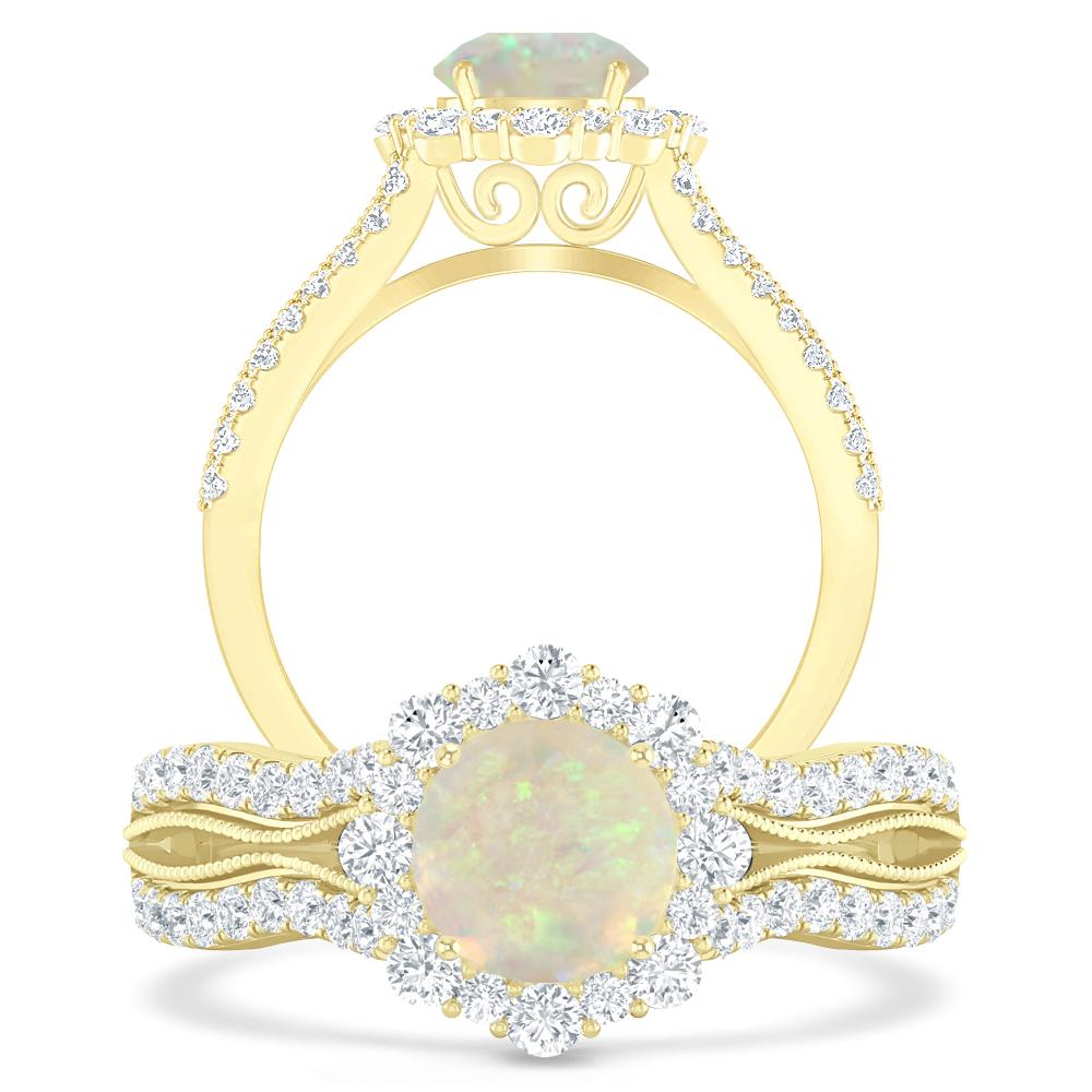 Yellow Gold - Opal