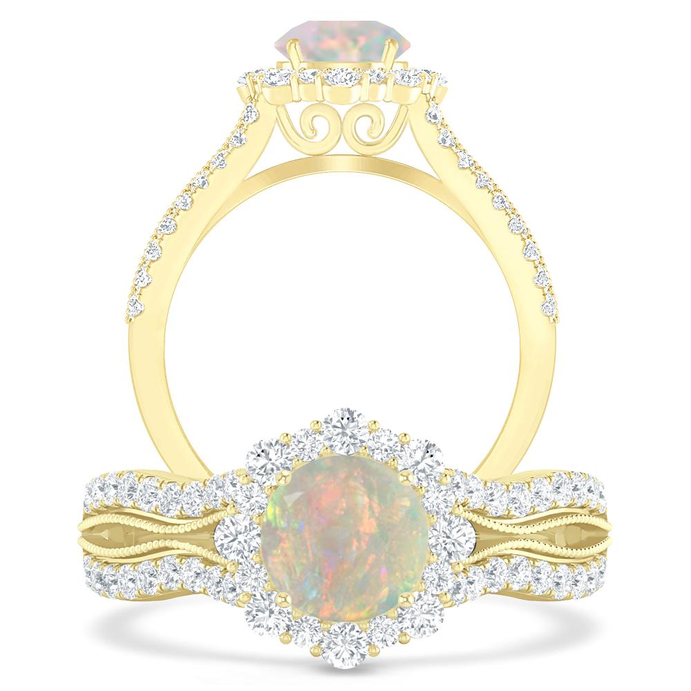 Yellow Gold - Opal