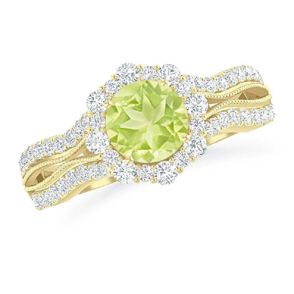 Yellow Gold - Peridot