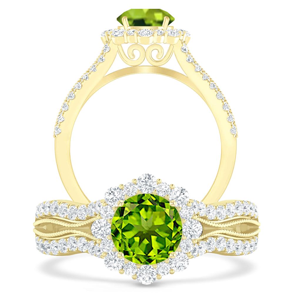 Yellow Gold - Peridot