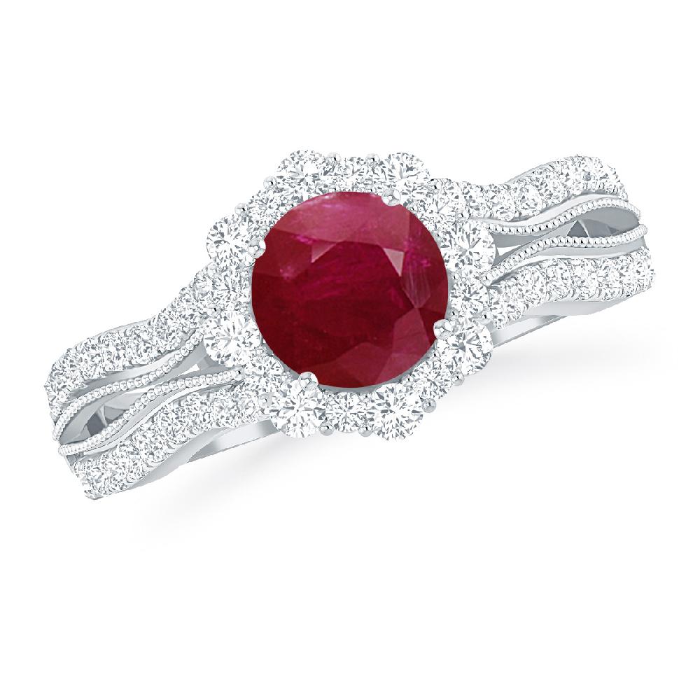 White Gold - Ruby