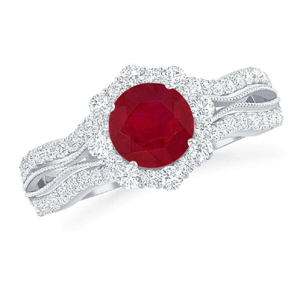 White Gold - Ruby