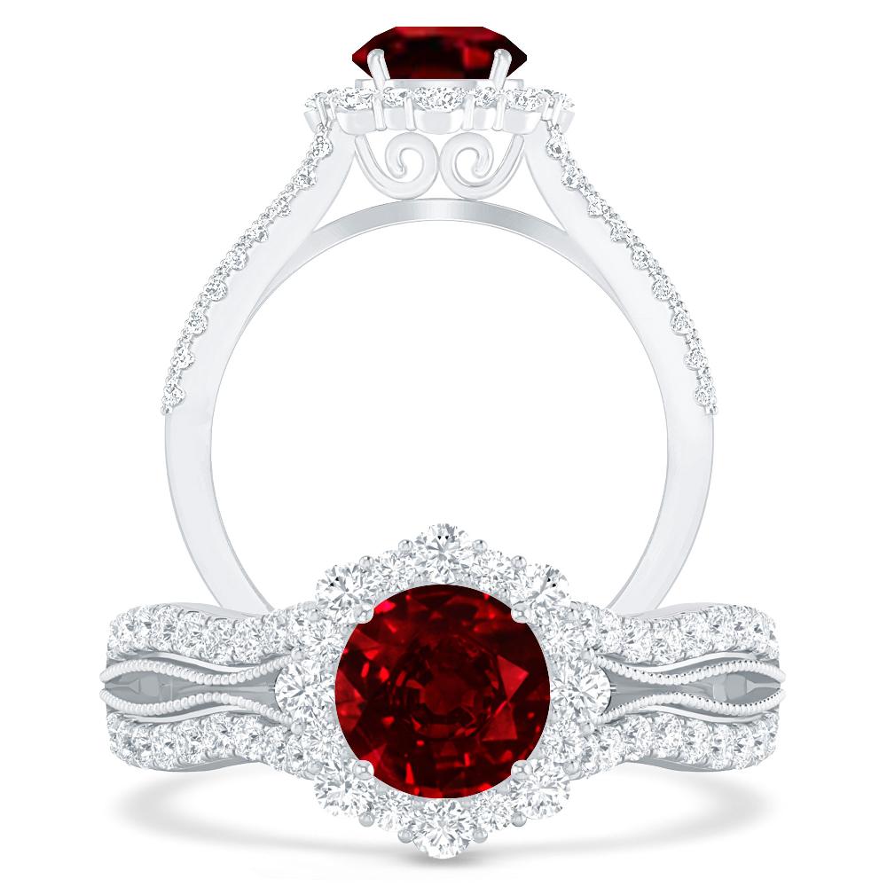 White Gold - Ruby