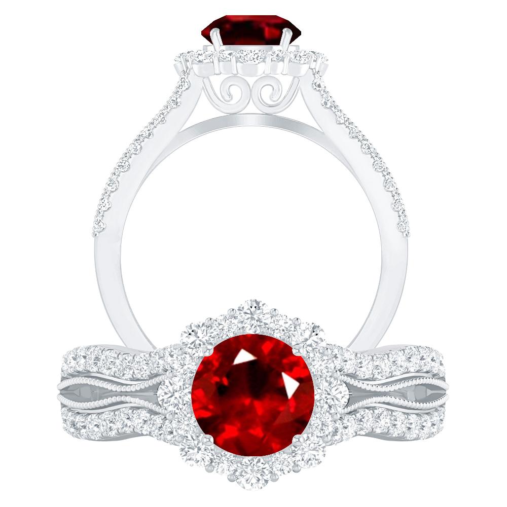 White Gold - Ruby