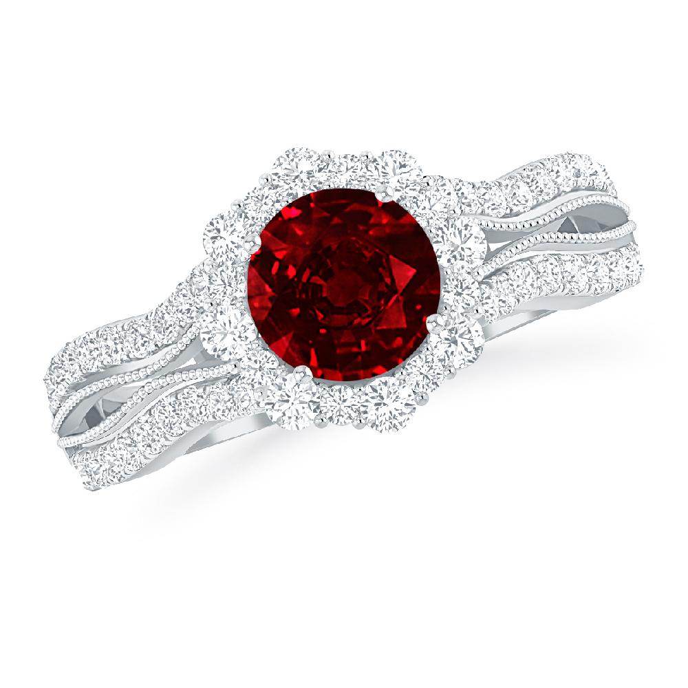 White Gold - Ruby