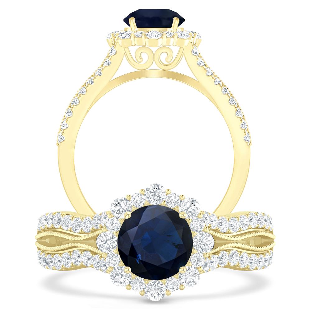 Yellow Gold - Sapphire